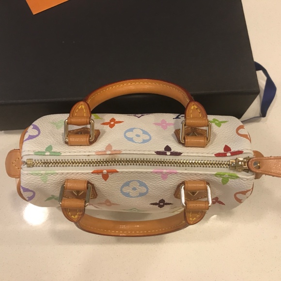 New!! Louis Vuitton White Multicolor Nano Speedy bag - Picture 13 of 16
